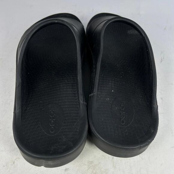 OOFOS OOahh Slide Sandals Mens US 10 Recovery Black Athletic Comfort Shoes - Picture 8 of 10